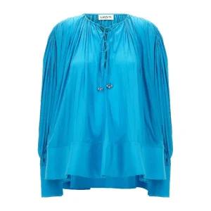 브이넥 드로우스트링 와이드 블라우스 RWTO00184778P24 220