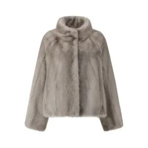 JINDO 청바지도 Elfee 풀스킨 휘메일 밍크 케이프 자켓 (E9W3EJ16_) 803263