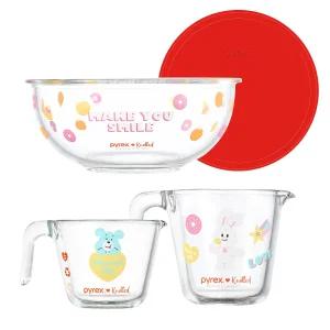 파이렉스 노티드 계량컵 믹싱볼 4P 세트 컵비이커세트 컵 500 비커