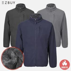 이지바이 슈퍼히트 겨울 남성 하이넥 융털 플리스 집업 자켓(M4WJ08)