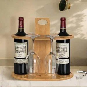 [골드스마일]원목 와인랙 와인병 진열대 와인잔 보관 선반