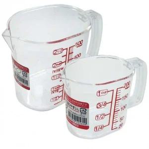 [골드스마일]투명 플라스틱 베이킹 계량컵 눈금 표시 주방용 계량기구