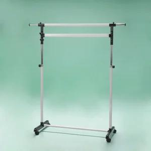 2단 행거 이동식 바퀴 옷걸이/스탠드/튼튼한/헹거/옷헹거/드레스룸/행가/철재/조립식/옷장/파이프/스탠딩