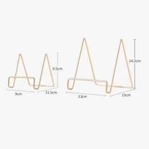 (금색 스몰) 철제 접시 사진 그림 진열 랙 전시 거치 이잴 철제 미니이젤