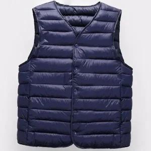 회사원 조끼 경량 남자패딩조끼 남성경량패딩조끼 브이넥 패딩 구스다운조끼 남여공용 외출 사무실
