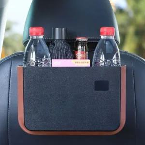 와이드업 헤드레스트 수납포켓차량용 휴지통 차량용 휴지통 다용도 수납