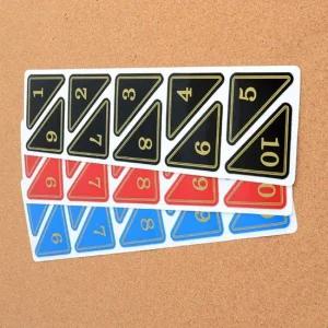 목욕탕 사물함 락카 테이블번호 삼각번호판1~50스티커