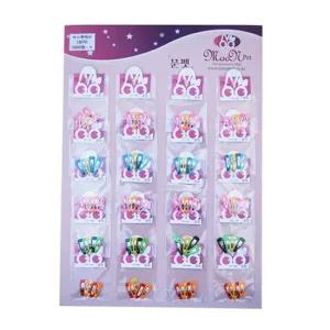 강아지 미니 똑딱이 삼각 20개 1판 애견 미용 머리핀