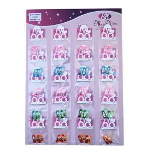 강아지 미니 똑딱이 사각 20개 1판 애견 헤어 머리핀