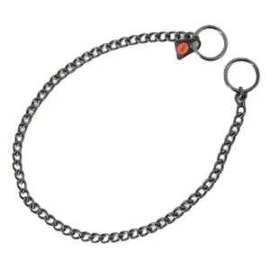 강아지 블랙스텐 체인 목줄 45cm 1P 반려견 목걸이