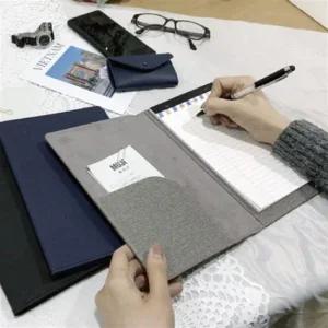 고급 영수증꽂이 서류  클레이 가죽 바인더