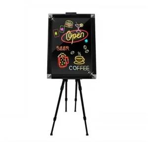 칠판 매장 카페 홍보 네온보드 LED 단색 중형 사각이젤포함