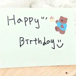 케이크 팝업카드 레드 생일