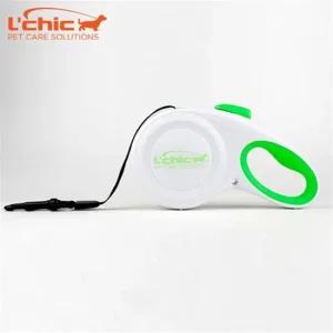 산책 자동 리드줄 L 화이트 1P 강아지 외출 애견
