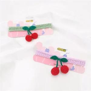 반려동물 체리뜨개 케이프 앵두 S 패션 소품 촬영