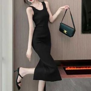 TD-1004508 니트 골지 원피스 민소매