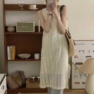 TD-1004613 레이스 민소매 나시 원피스