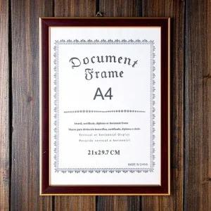 A4액자 액자 (브라운) 졸업장사진 A4 상장액자 벽걸이