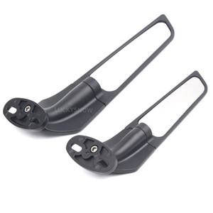 조정 가능한 날개 회전 거울이 혼다 CBR250R 바이크 오토바이 백미러 수정에 호환