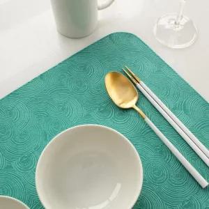 차콜레더 양면 PU 튀르키예 BK+MN 식탁매트 테이블매트 아르떼펠레