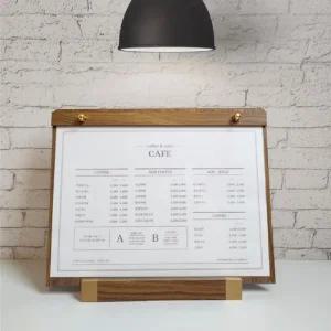 아크릴 가로형 액자 우드 A4 프레임 스탠드