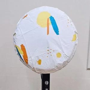 원형 커버 탁상 먼지방지 보호 심플 화이트 가림막 덮개 선풍기