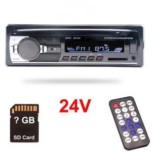 자동차 수신기 대시 U CD 입력 24V 스테레오 3 블루투스 WA 라디오 Autorio P22플레이어 M 핸즈프리 플어