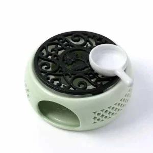 힐링홈 도자기 티워머 민트+블랙