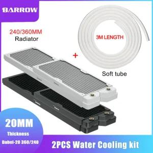 튜브20mm PC튜닝용품 기용 구리 라디에이터C 열교환기3 컴퓨터 수냉 미터 두께240mm360mm