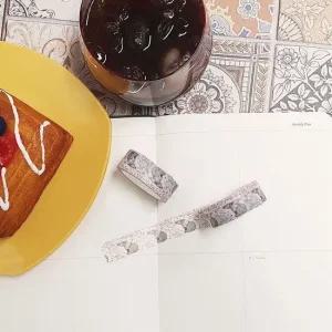 다이어리꾸미기 수채화 마스킹 테이프 코뿔소 다이어리데코