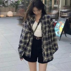 [라일리여성의류] Rly 가을 여자 체크 남방 남자 이쁜 긴팔 간절기