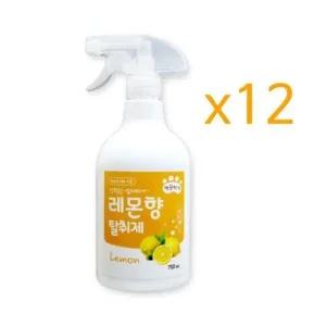 깨끗 애견 탈취제 레몬향 750ml 12P 강아지 고양이