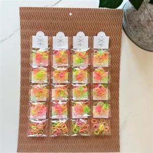 강아지 형광 기본 고무줄 20개 세트 반려견 머리끈