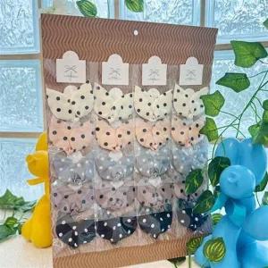 강아지 도트 바니 빗살핀 20개 세트 반려견 머리핀