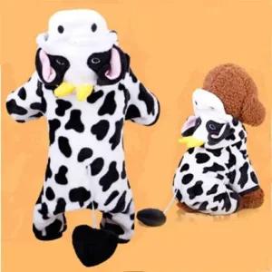 강아지 고양이 패션 젖소무늬 올인원 강아지