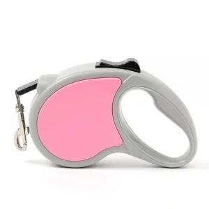 강아지리드줄 편안한 애견 자동 간편 리드줄(3M) (핑크)