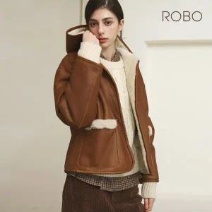 [ROBO] 로보 25FW 리버시블 후드 숏 무스탕