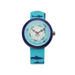 플릭플락 FBNP157 POOL IN MIAMI SHARKASM 아동 나토시계