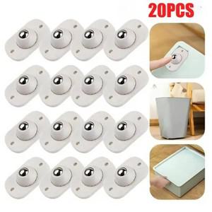 4-20pcs 마그네틱  범용 풀리 회전 바퀴 가구 보관 상자 롤러 쓰레기 캐비닛에 대 한 미니 소형 캐스터 휠