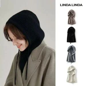 여성 여자 후드 니트 머플러 목도리 목두리 체크 머플러 커플 캐시미어 가을 겨울 선물 크리스마스 넥워머