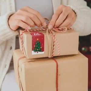 ( )크리스마스 선물 포장용 상자 밀봉 스티커 10매