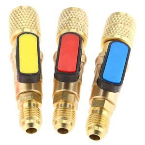 에어컨 냉매 볼 밸브 SAE 스트레이트 차단 R134A R410A R22 R12 충전 호스 AC 냉매용 14 인치