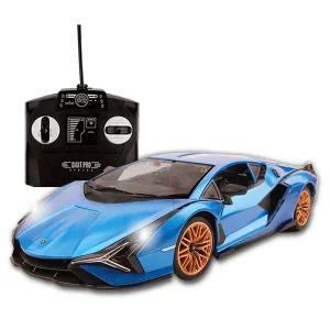 [토이게이트]1:14스케일 람보르기니 SIAN FKP37 로얄블루 세계명차 라이트효과 수동도어오픈 무선조종 RC카