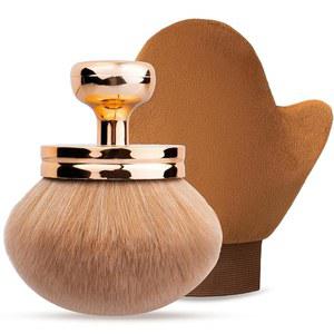 셀프 태닝 브러시 블렌드 블러 엑스트라 라지 바디 메이크업 미트 2개 태닝용 가부키 어플리케이터 파운데이션 태너 글러브 로션 로즈 골드