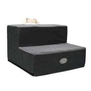 [골드스마일]다크그레이 높이 스텝 2단 26cm 심플 볼륨 강아지계단