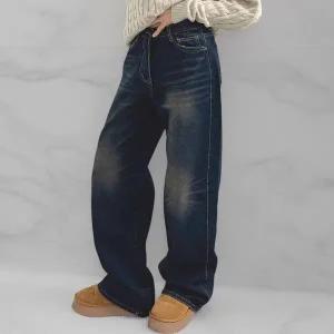 [신세계라이브쇼핑][옷자락] 여성 빅사이즈 비스판 약기모 스티치 워싱 겨울 청바지