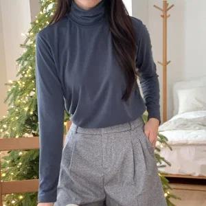 [다잇템] 여자 FW 터틀넥 이너티 편한 일상룩 롱슬리브 티셔츠