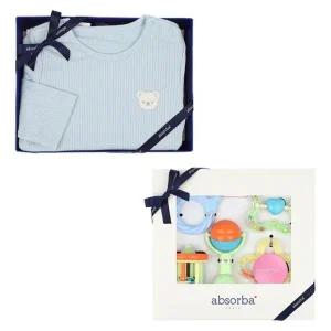 [NS홈쇼핑](압소바,말띠,출산,백일,예쁜아기옷)판핑바디슈트+딸랑이5종세트(A25-30683)..[35548569]