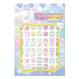 산리오 시나모롤 캐릭터즈 어린이 귀걸이 스티커 X2개