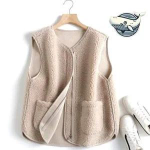 따뜻한 겨울 뽀글이 양털 리버시블 조끼 포근한